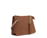 BOLSA TIRACOLO PEQUENA MARROM LINHA VERMELHA C 50002 0112 0001 ANACAPRI